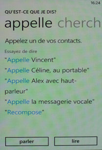 Test Nokia Lumia 710 : reconnaissance vocale