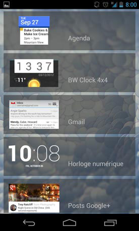 LG Google Nexus 4 : système d'exploitation + interface utilisateur + nouveautés d'Android 4.2 Jelly Bean
