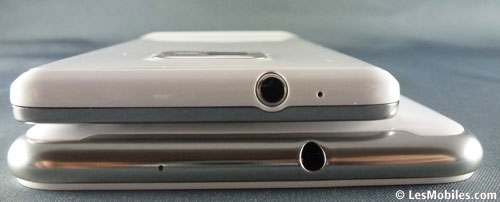 Samsung Galaxy Note blanc Samsung Galaxy S2 blanc comparatif photos