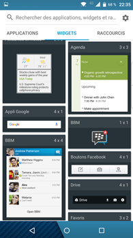 Blackberry Priv : widgets