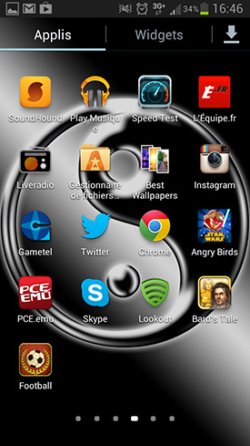 Samsung Galaxy S3 4G : menu applis