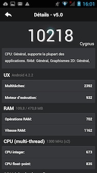 MobiWire Cygnus AnTuTu