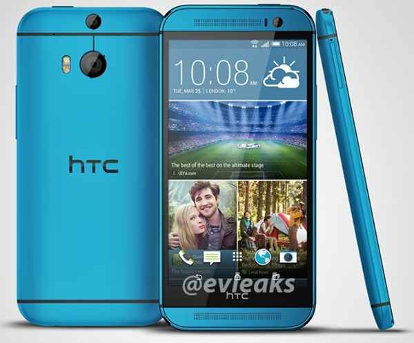 HTC One (M8) : un visuel en fuite dévoile le modèle bleu