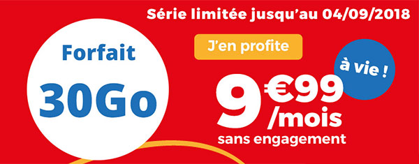 Auchan Télécom : un forfait mobile 30 Go en promotion à 9,99 euros à vie