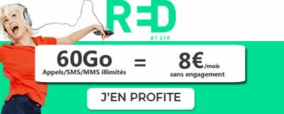 Forfait 60 Go à 8? chez RED by SFR