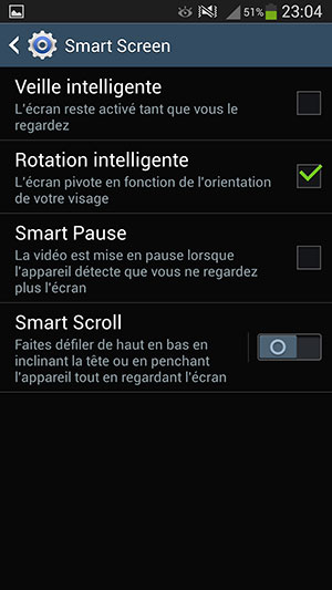 Samsung Galaxy S4 Active : Smart Screen