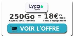 Forfait 250 Go Lyca