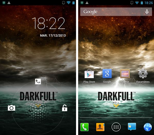 Wiko Darkfull : homescreen
