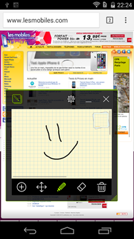 Acer Liquid Jade Z : application flottante