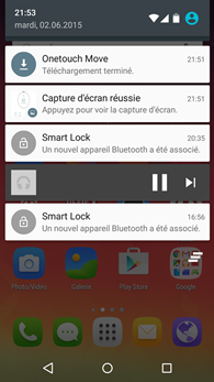 Alcatel OneTouch Idol 3 : notificactions