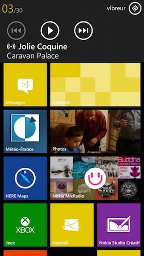 Nokia Lumia 1320 : lecteur musical