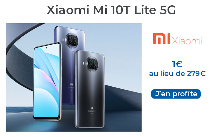 Surfez à très haut débit sur le réseau 5G de SFR avec le smartphone Xiaomi Mi 10T Lite 5G à 1€