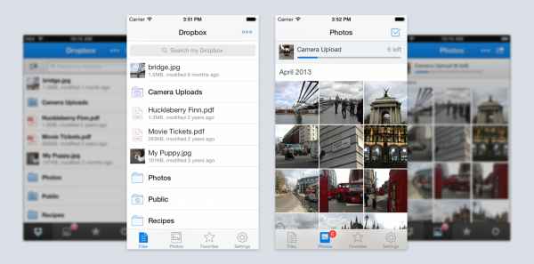 Une mise à jour Dropbox, Google Plus et Skydrive pour iOS 7