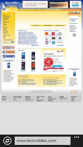 Nokia Lumia 1320 : navigateur Web
