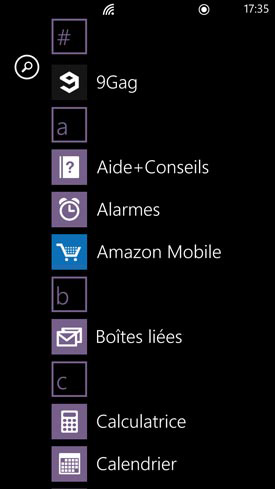 Samsung Ativ S : interface Windows Phone 8