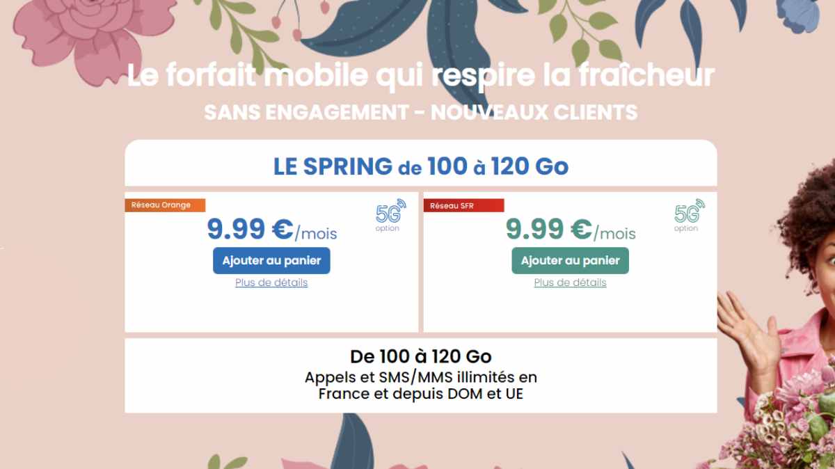 Bon plan : le forfait mobile Le Spring 100 Go de YouPrice est de retour à 9,99€ !