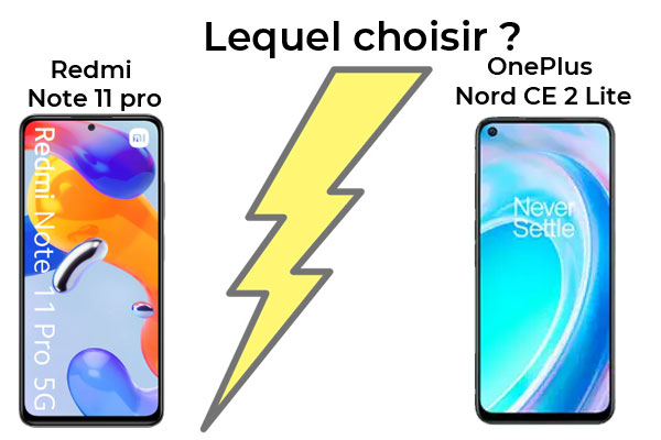 Oneplus Nord CE 2 Lite 5G vs Redmi Note 11 Pro 5G : lequel choisir ?