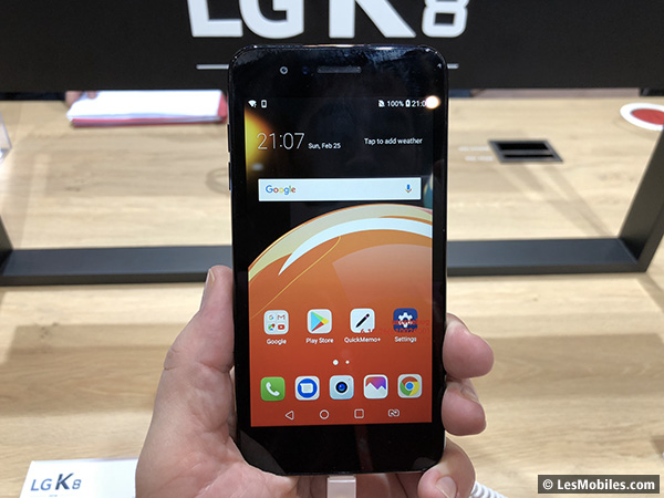 LG annonce les prix des K8 (2018) et K10 (2018) pour la France (MWC 2018)