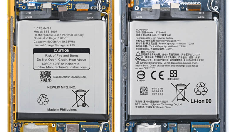 iFixit Mobile T1 vs HTC U24 Pro batterie
