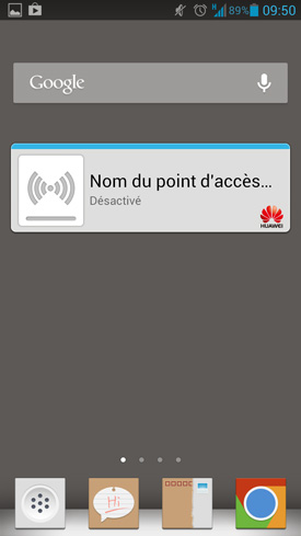Huawei Ascend P2 : widget