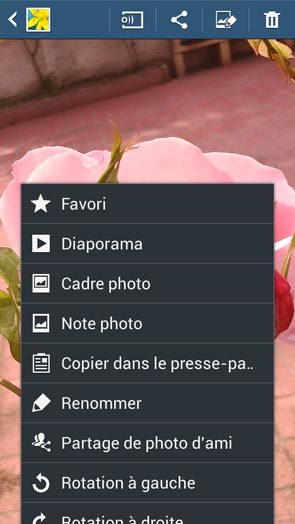 Samsung Galaxy S4 Mini : visionneuse d'images