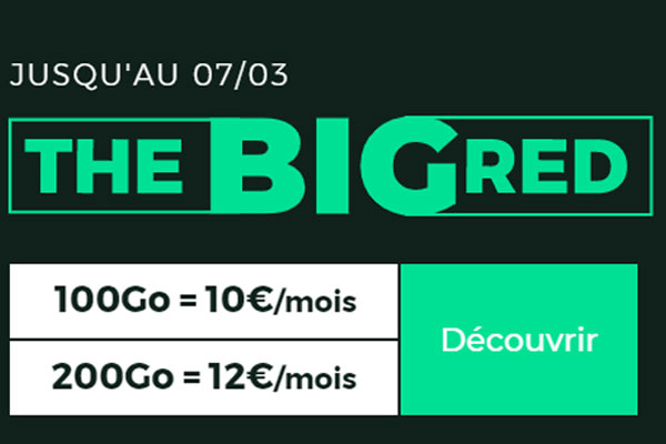 Forfait mobile : Les deux offres folles du BIG RED sont de retour ce week-end chez RED by SFR