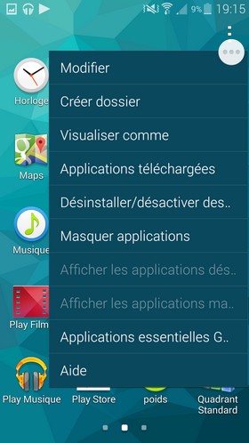 Samsung Galaxy S5 : interface Touchwiz