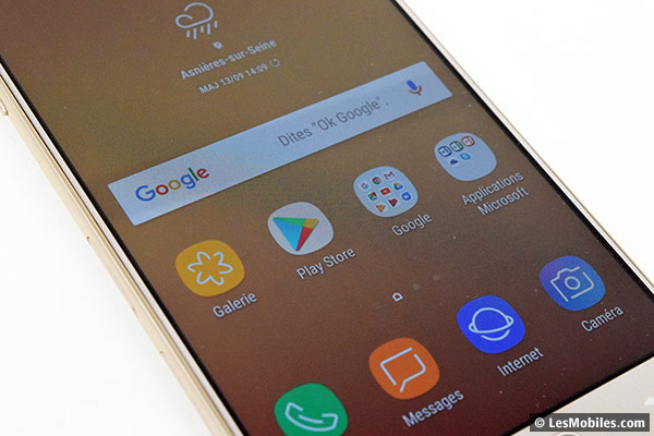 Samsung Galaxy J5 (2017) ; photo de l'écran