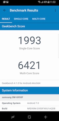 Samsung Galaxy S8 performances