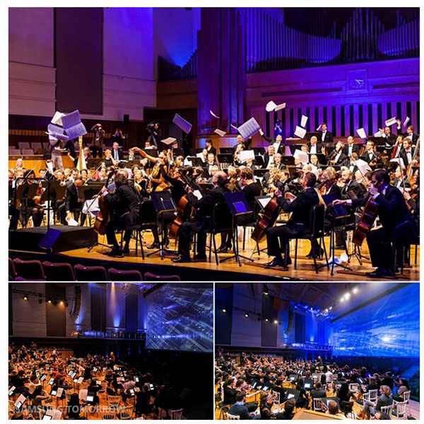 photos de l'orchestre philharmonique de Bruxelles utilisant des tablettes Samsung Galaxy Note 10.1
