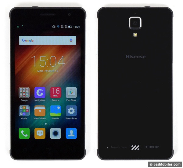 Hisence C20 : avant/arrière