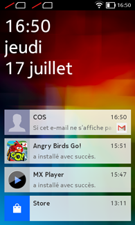 Nokia XL : écran de verrouillage