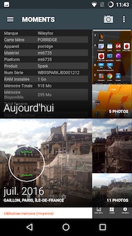 Wileyfox Spark interface