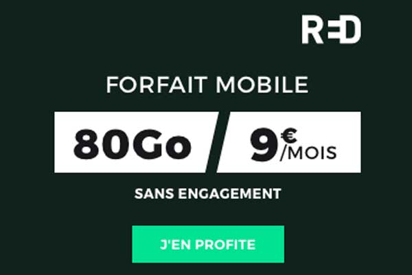 BON PLAN RED by SFR : Un nouveau forfait mobile avec 80Go à seulement 9€ par mois !
