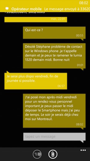 Nokia Lumia 1320 : Conversations