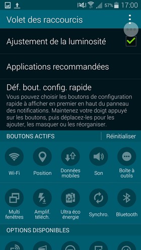 Samsung Galaxy S5 : interface Touchwiz