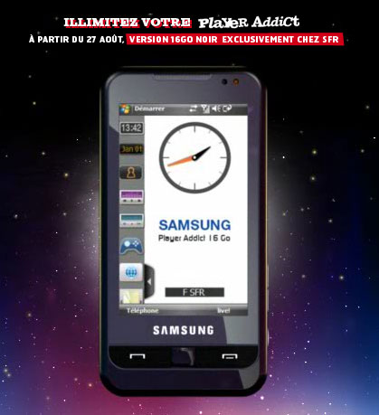 Samsung Player Addict 16 Go disponible chez SFR