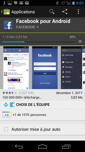 Facebook Android 1.8 Spartan HTML5 iPhone