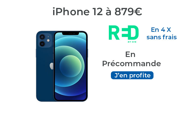 L’iPhone 12 à 879€ en 4x sans frais chez RED by SFR