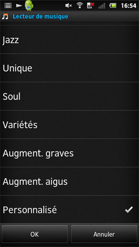 Test Sony Xperia sola : lecteur musical