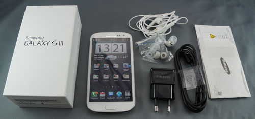 Test Samsung Galaxy S3 : contenu du pack