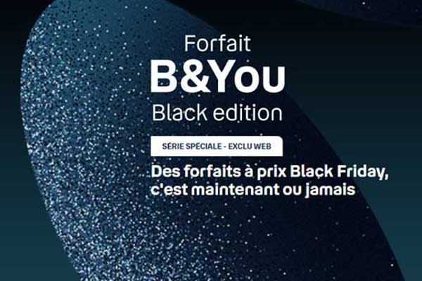 Forfait mobile : Derniers jours des promotions B&You Black Edition dès 4.99€ chez Bouygues Telecom !