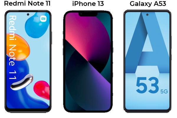 Le top 3 des Smartphones du mois : iPhone 13, Galaxy A53 et Xiaomi Redmi Note 11