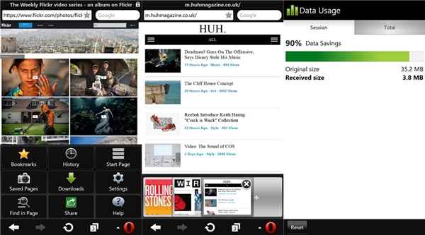 Opera Mini arrive sur Windows Phone