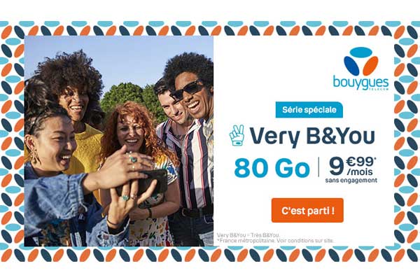 Forfaits Very B&You de Bouygues Telecom : moins de 48h pour faire le plein de gigas à prix cassés !