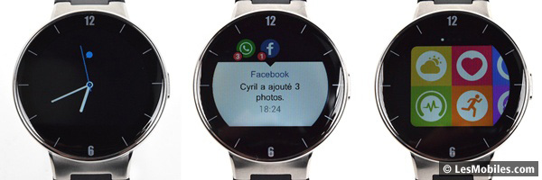 Alcatel OneTouch Watch : interface