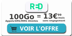 Forfait Mobile RED by SFR 100 Go