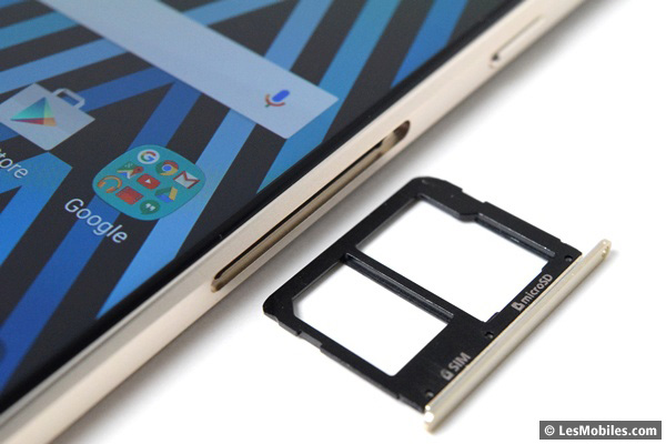 Samsung Galaxy A3 (2016) tiroir SIM + microSD