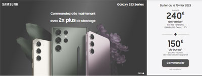 promo SFR Galaxy S23 Series