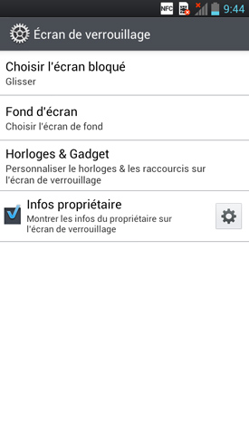 Test LG Optimus 4X HD : capture d?écran du système d'exploitation